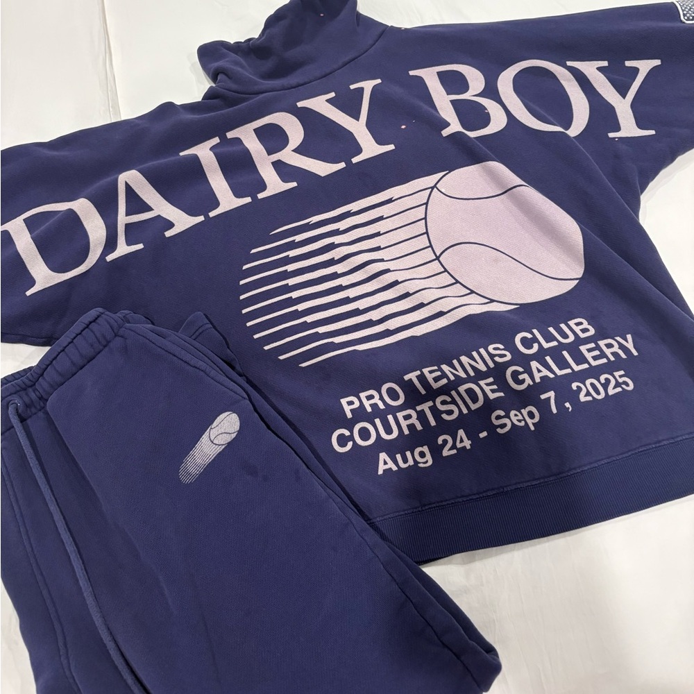 Dairy Boy Purple Hoodie and Sweatpants Set